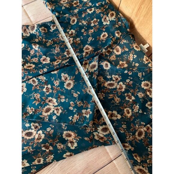 LuLaRoe blue floral kimono robe size small with fringe 3/4 sleeve semi sheer - Picture 11 of 15